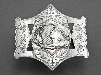Art Nouveau Silver Nurses Belt Buckle